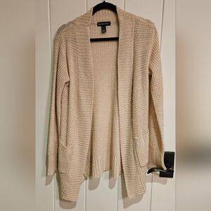 Streetwear Society Beige Knitted Open Front Cardigan sz Large